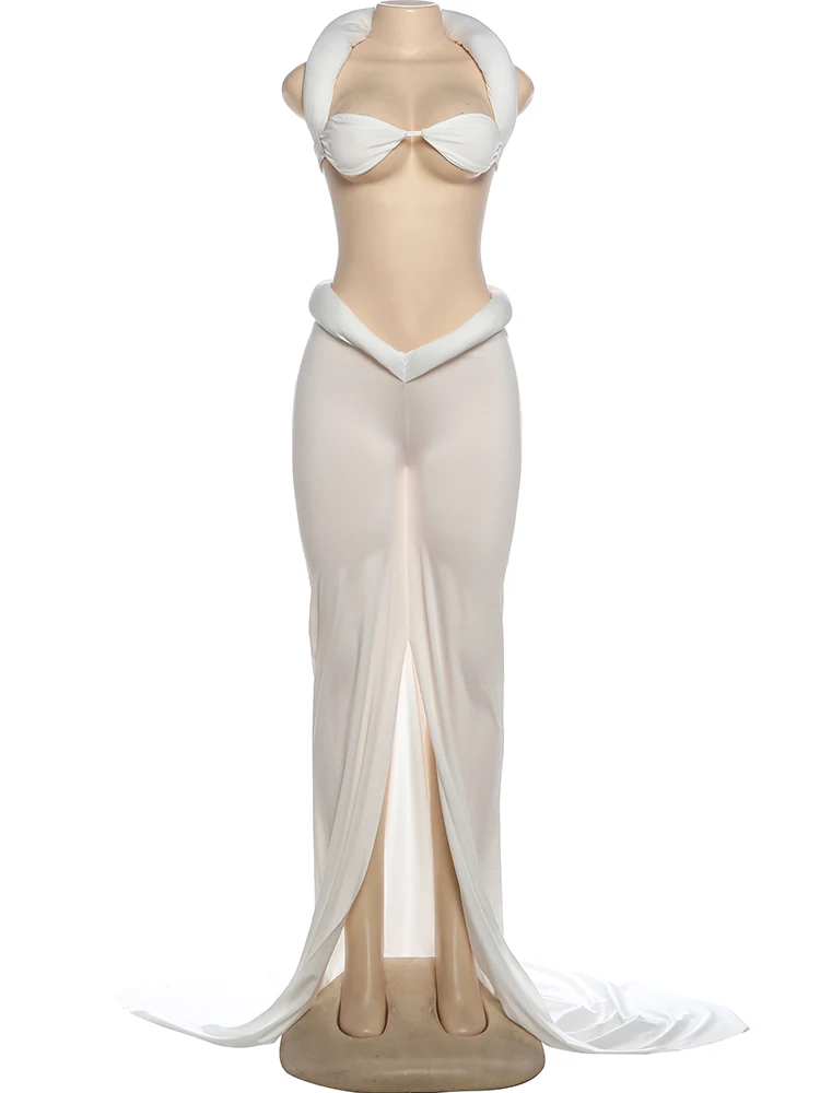 SIsterlinda مثير 2 قطعة مجموعة النساء عطلة الشاطئ الصدر التفاف الرسن أعلى + التنانير مطابقة أنيقة حفلة موسيقية نادي تمتد نحيل وتتسابق