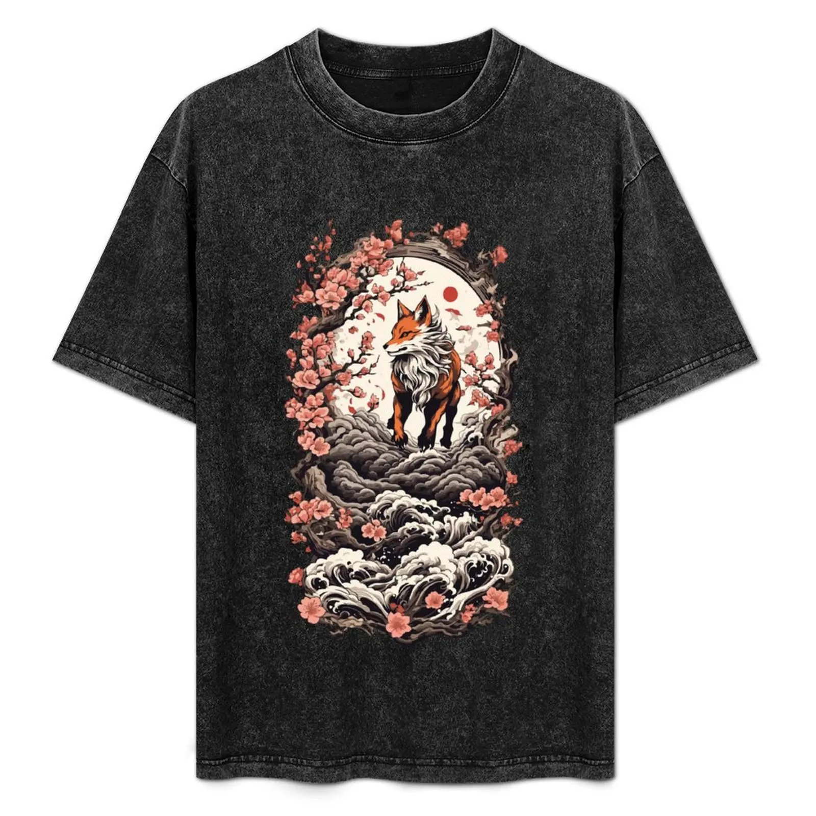 Fox Spirit Kitsune Aesthetic Yokai Vintage Japan T-Shirt essential t shirt new gifts and t-shirts mens plain t shirts