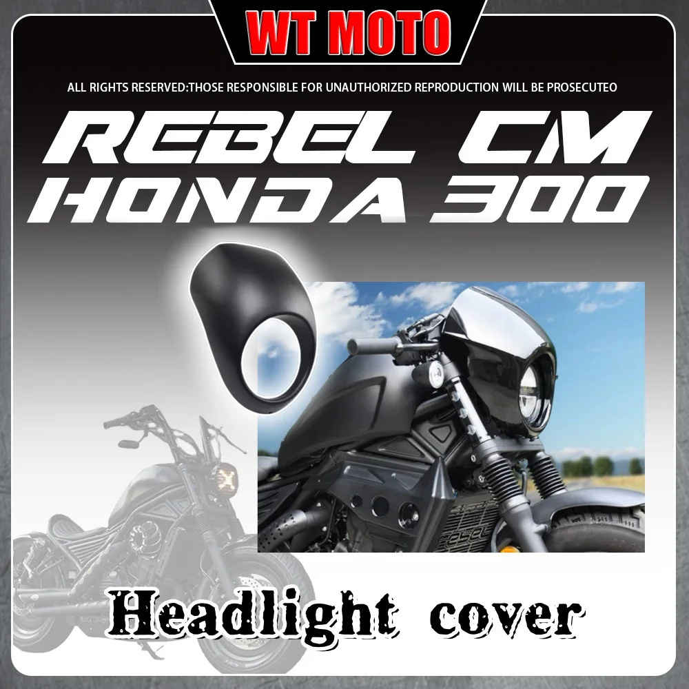

For HONDA Rebel 300 CM300 pig head cover front windshield headlight cover deflector protective shell accessories for honda rebel