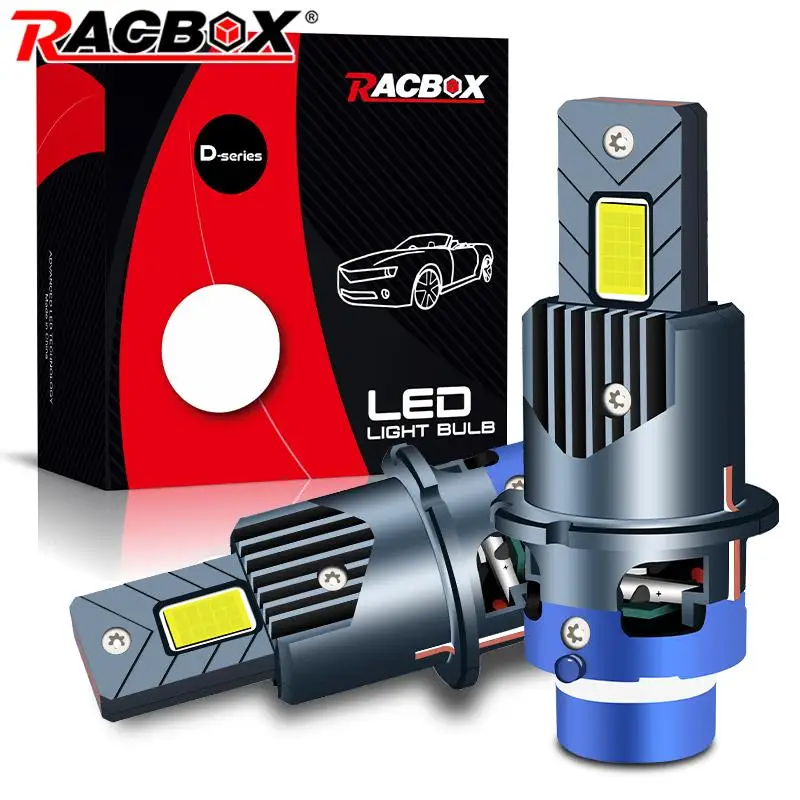 

RACBOX D4S D4R Led Headlight Canbus Bulbs 6000K 12000LM Super Bright CSP Chip D Series Turbo Plug&Play Car Light Accessories