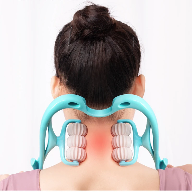 

Manual Cervical Spine Massager Double Ball Acupoint Pressing Relax And Massage Neck Office Neck Clamper