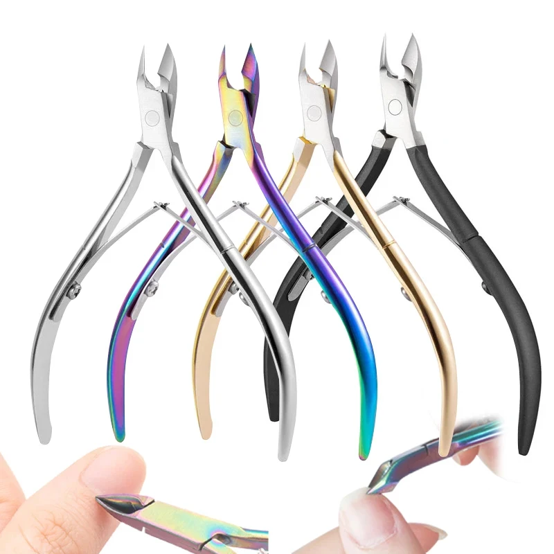 Nail Cuticle Nipper Trimming Dead Skin Remover Stainless Steel Pedicure Cutter Cuticle Scissors Plier Nail Art Manicure Tools
