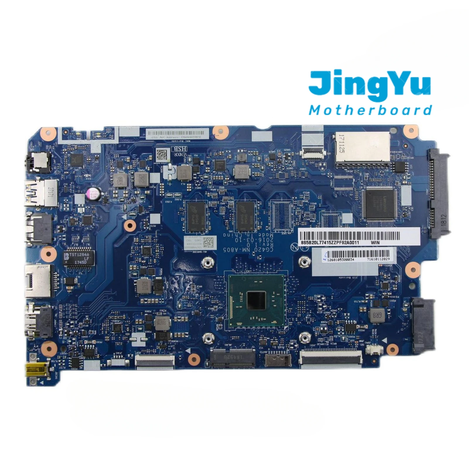 

For Lenovo IdeaPad 110-14IBR Laptop Motherboard NM-A805 Mainboard with CPU N3060 RAM 2G 100% Tested Ok