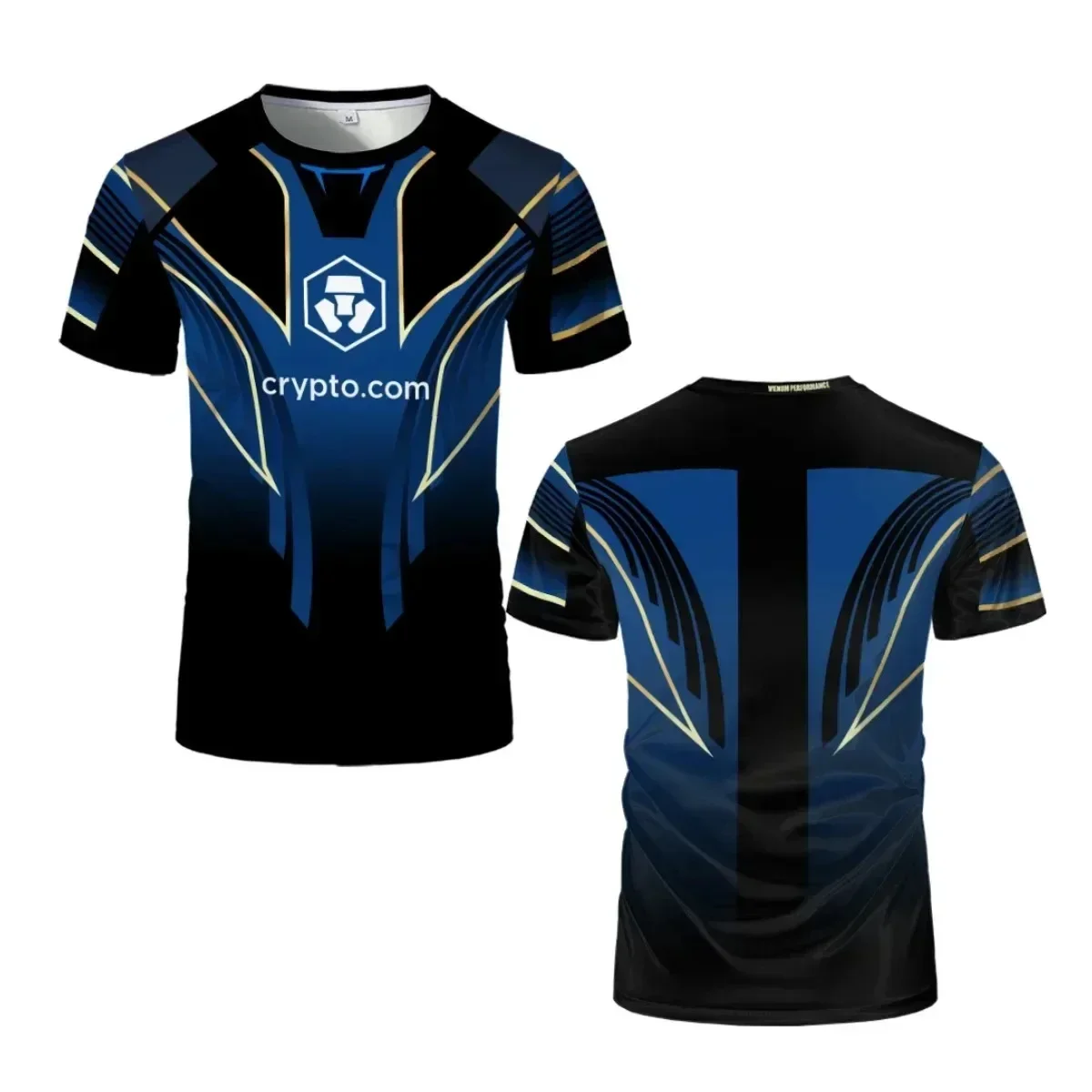 Herren-T-Shirt im Fight-Style, schwarz-gold, für MMA-Training, sportliches T-Shirt, ideal für den Sommer, schnelltrocknend, für Fitness und Boxen, 3D-Druck. – Detail 18