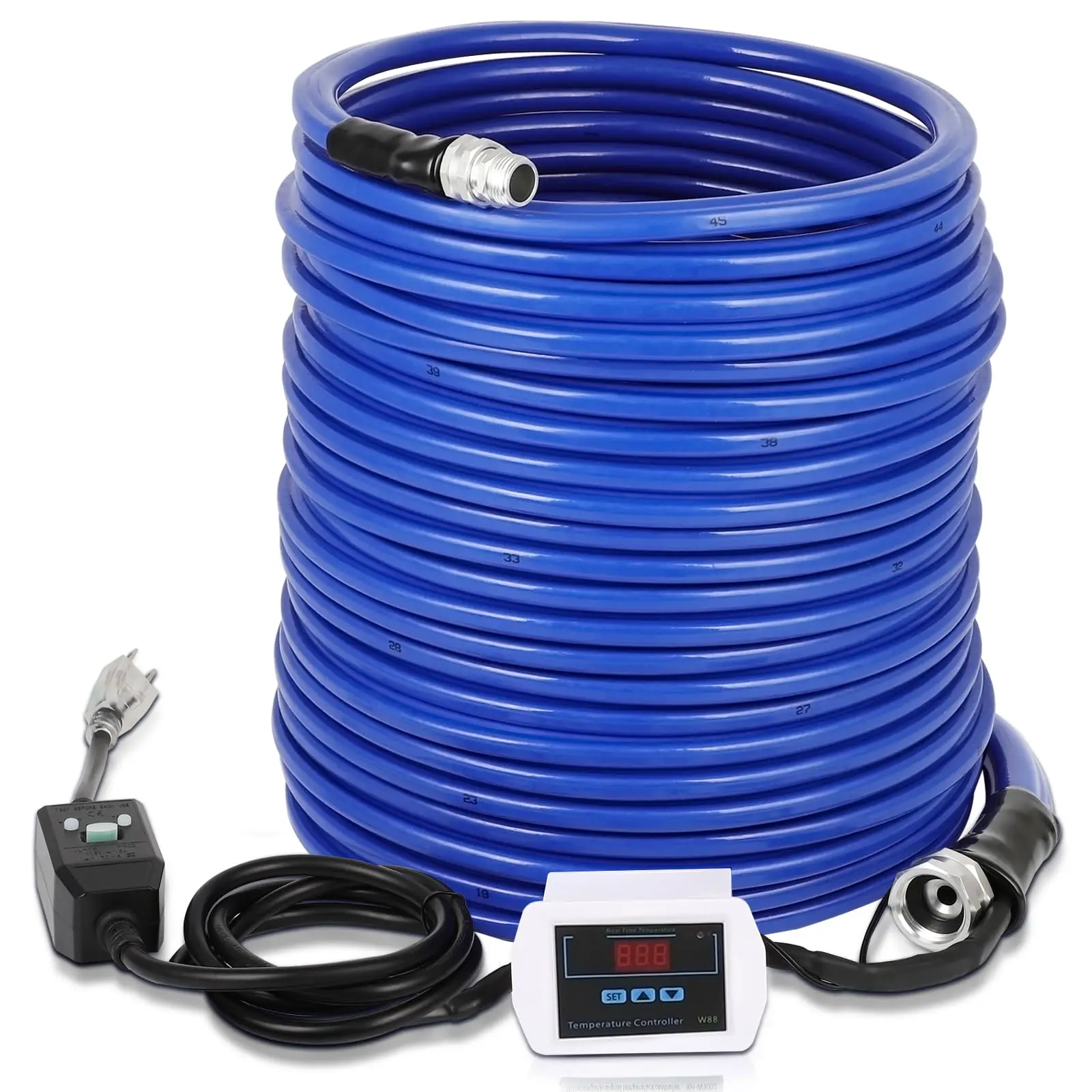 100FT, Heated Water Hose for RV,-45 ℉ Antifreeze Heated Drinking Garden Water Hose，Electrically Heated Garden Hoses, Rv