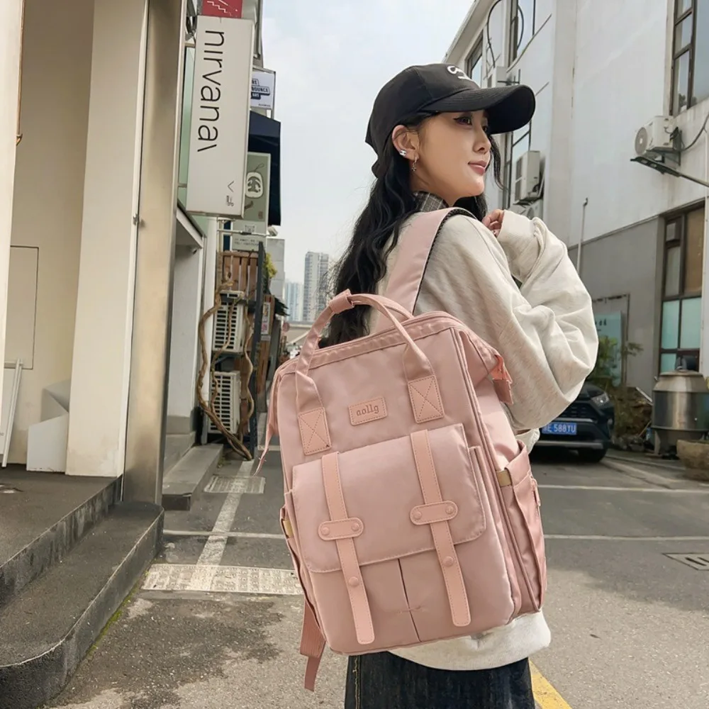 

New Waterproof Double Shoulder Bag Premium Sense Multifunctional Mother and Baby Bag Solid Color Mom Backpack Going Out