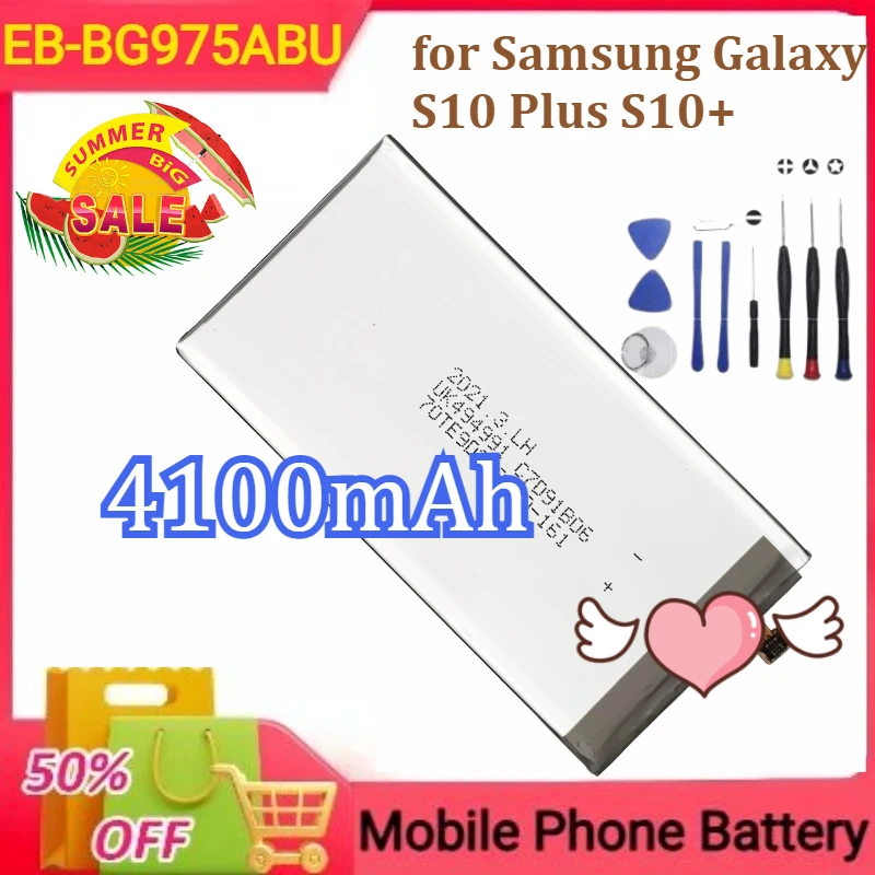 

EB-BG975ABU for Samsung Galaxy S10 Plus S10+ G975F/DS G975U G975W G9750 for Sl0+Performanee Edition Mobile Phone Battery 4100mAh