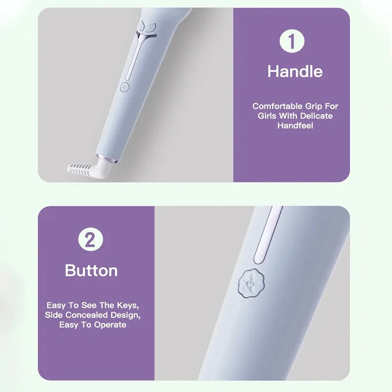 Auto Rotating Hair Curling Iron 3 Gear Adjustable Fast Heating Scald-Proof Power-Off Protection Anion  Hair Crimper Curling Wand
