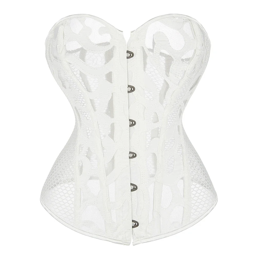 Corsé por encima del busto transpirable, corsé Sexy moldeador, Top Bustier con cintura de malla calada
