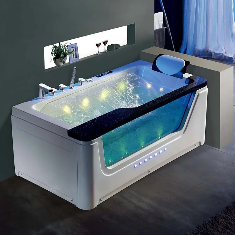 

Modern Acrylic Indoor Bathtub Hydromassage Surfing Whirlpool Waterfall Spa Bathtub For Bathroom