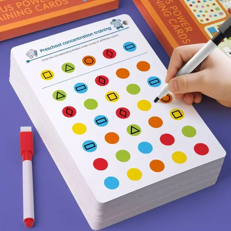 

Magical Tracing Workbook Control Training Book Reusable Kids Tracing Cards Children Pen Control Colorful Fun Games For Ages 3-6