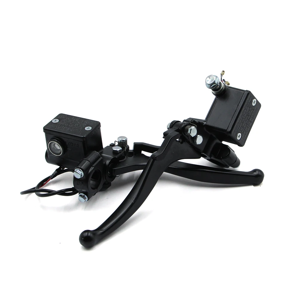 Front Brake Pump Master Cylinder Hydraulic Lever With Parking Lock For Electric ATV Buggy Quad Go Kart Dirt Bike Tricycle Parts