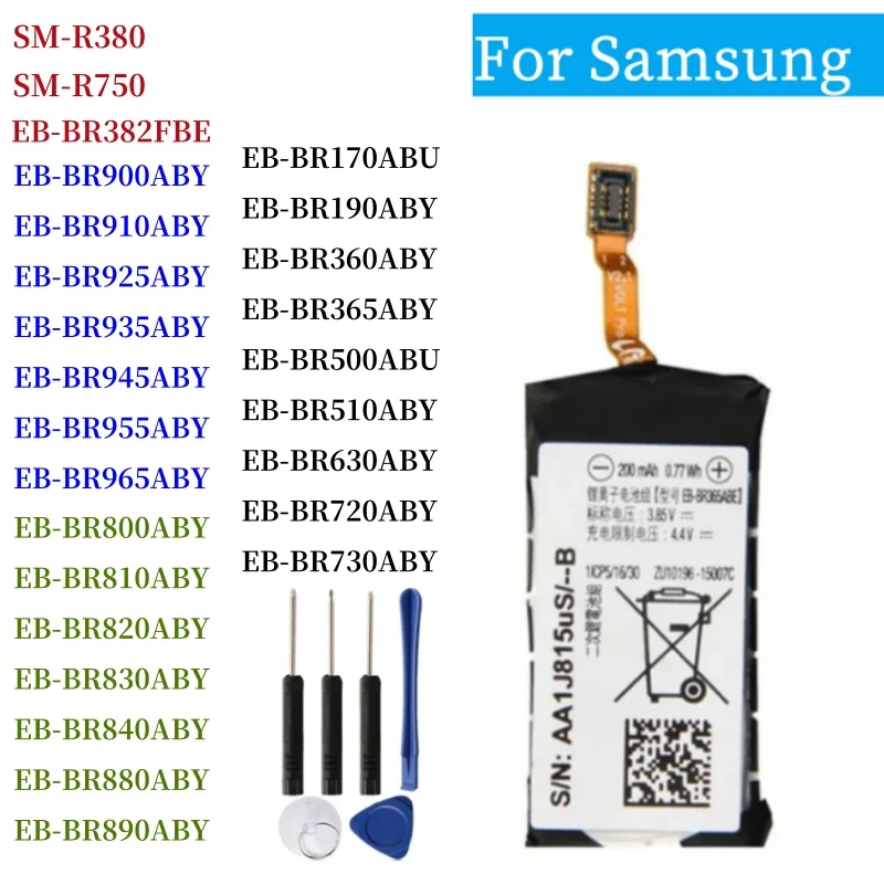 Battery For Galaxy Watch3 4 5 6,Buds Pro 2, Buds 3Pro, Gear Live,S2 Gear S4,Active 2,Buds Pro 2,BR382FBE BR800 BR890 BR500 BR360