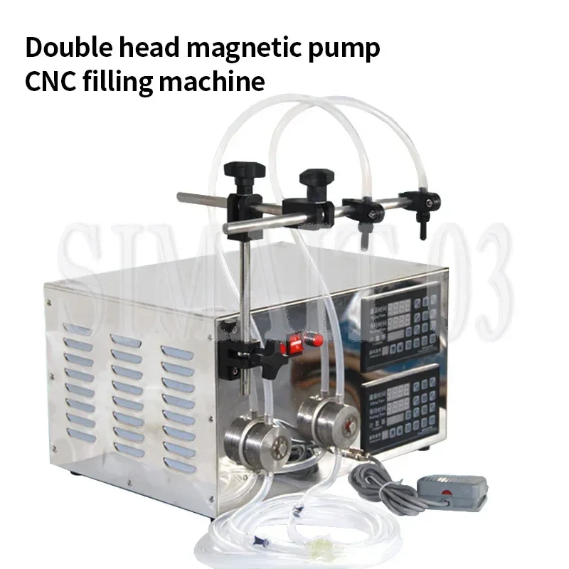 LY-138 Full Automatic CNC Desktop Liquid Filling Machine 60W Mag netic Pump Single Double Head for Wine Vinegar Soft Drink