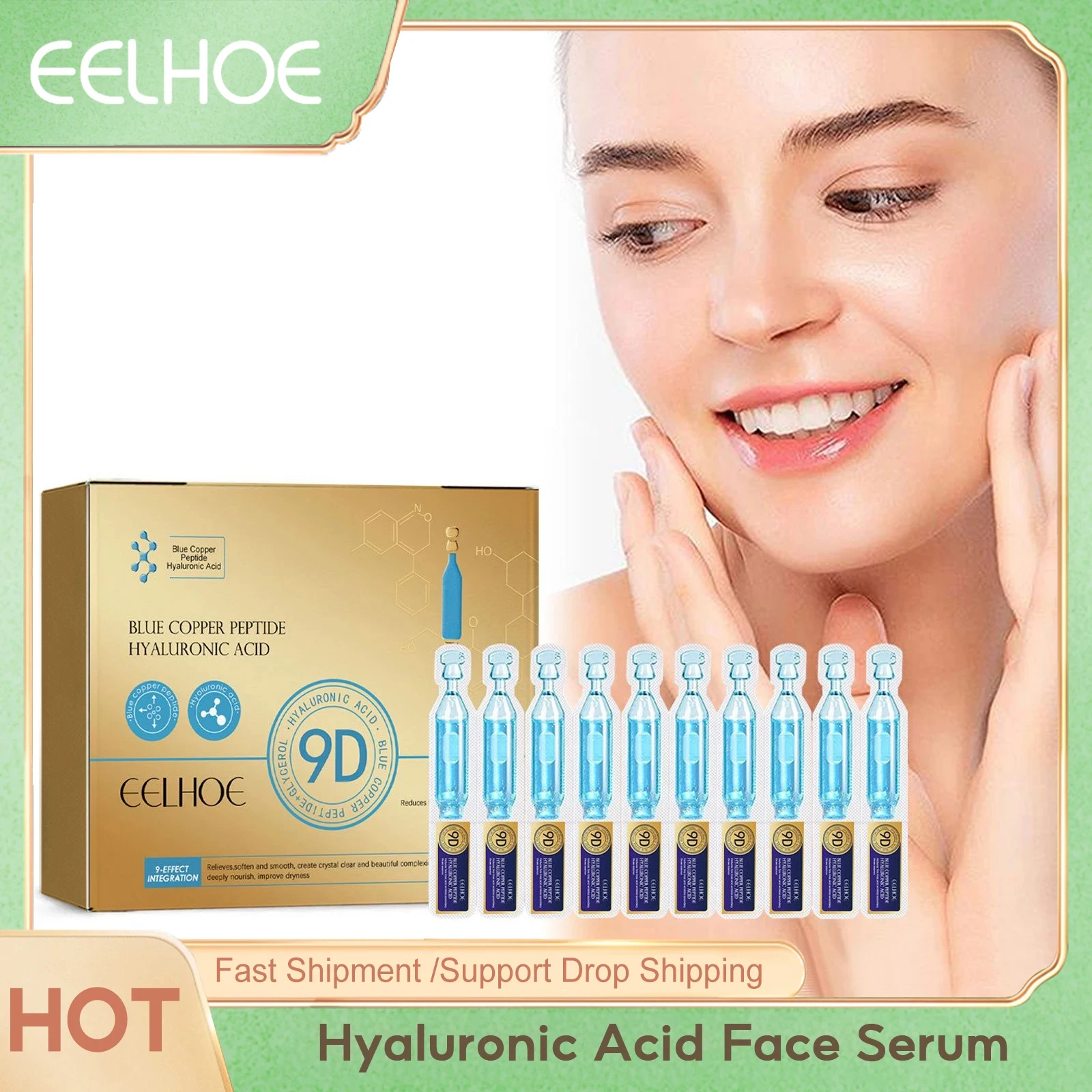 

Hyaluronic Acid Face Serum Nourishing Moisturizing Remove Wrinkle Smoothing Fine Lines Lifting Firming Skin Anti Aging Essence