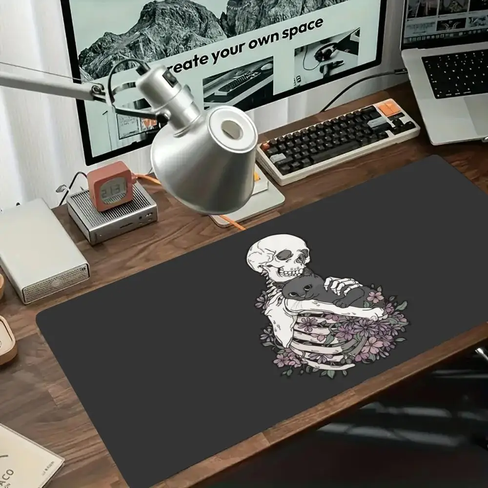 Tattoo Skeleton Skull Mouse Pads Large Size Game Card Pad For Laptop Games As Trendy Table Mat For Daily Practical Usage