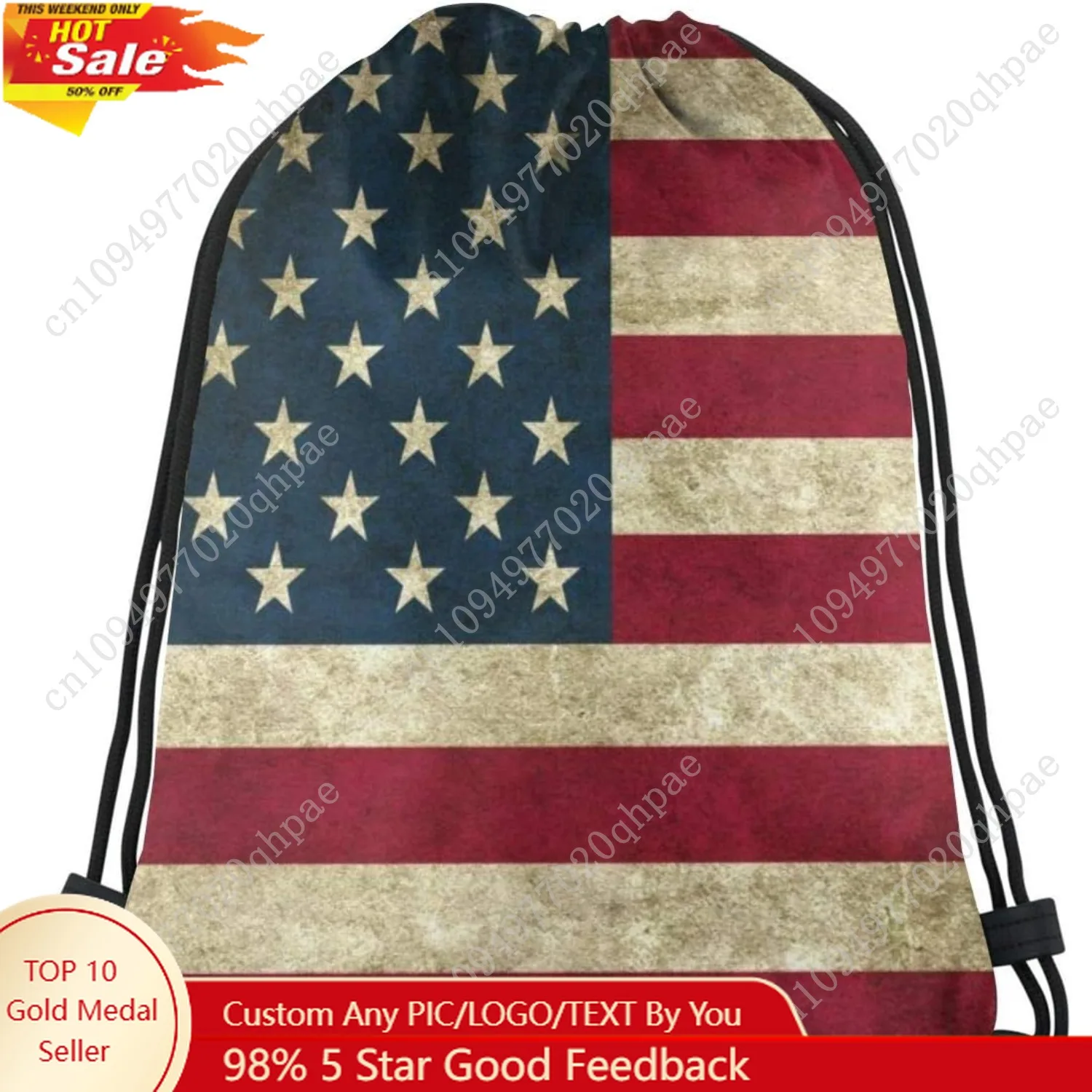 العلم الأمريكي الولايات المتحدة الأمريكية العلم للجنسين الرباط حقيبة الظهر الرياضة الصالة الرياضية حقيبة السفر #1