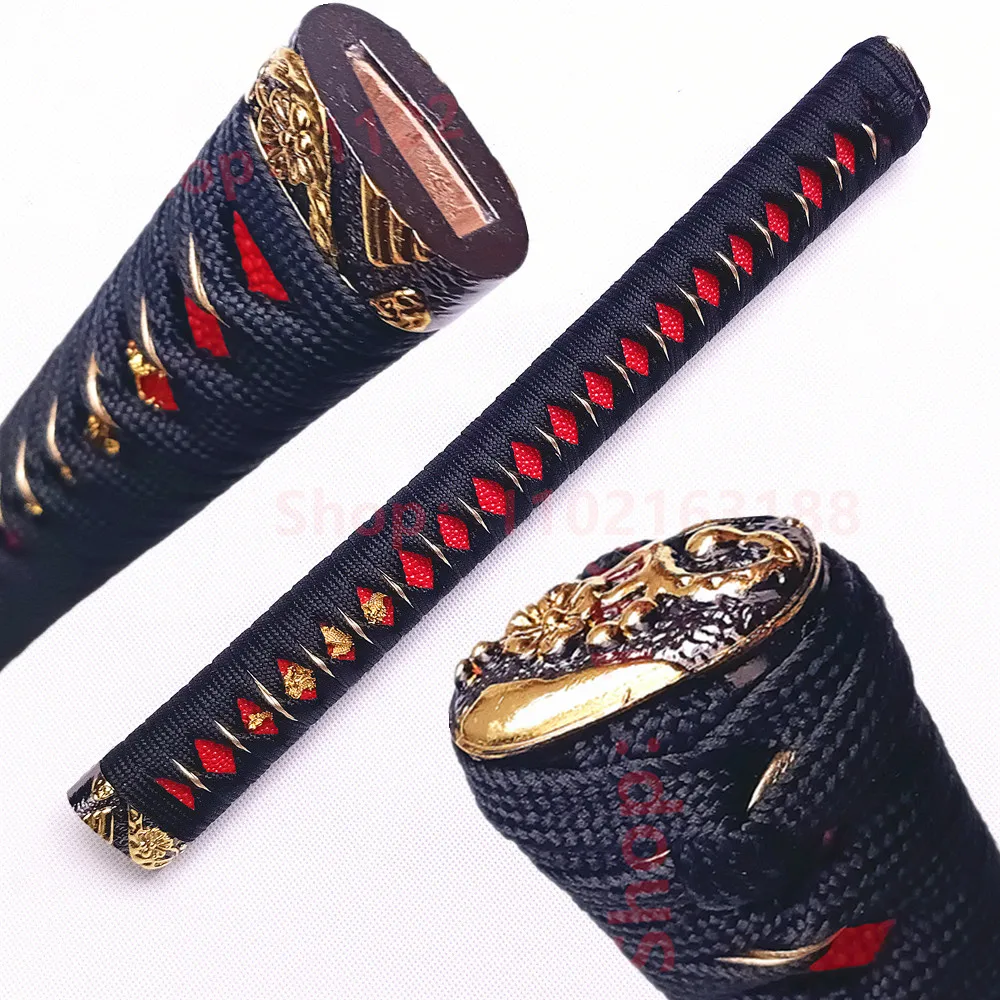 35cm*Handle Tsuka Hilt Alloy Fuchi Kashira Menuki For Real Japanese Japan Samurai Katana Sword Fittings Parts