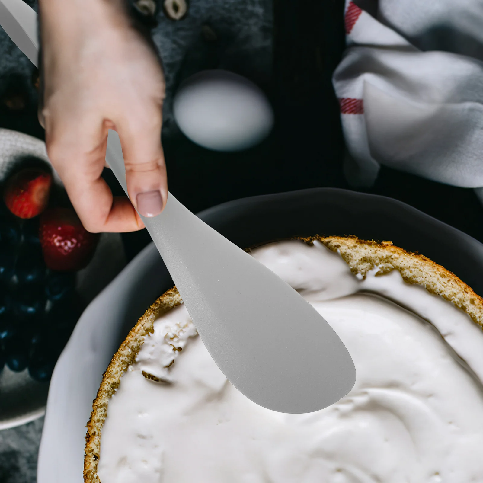 

2 Pcs Silicon Dough Scraper Cake Shaving Tool Cream Cut Plate Pastry Kitchen Spatula Bread Maker Mixer Helper Pizza Tool