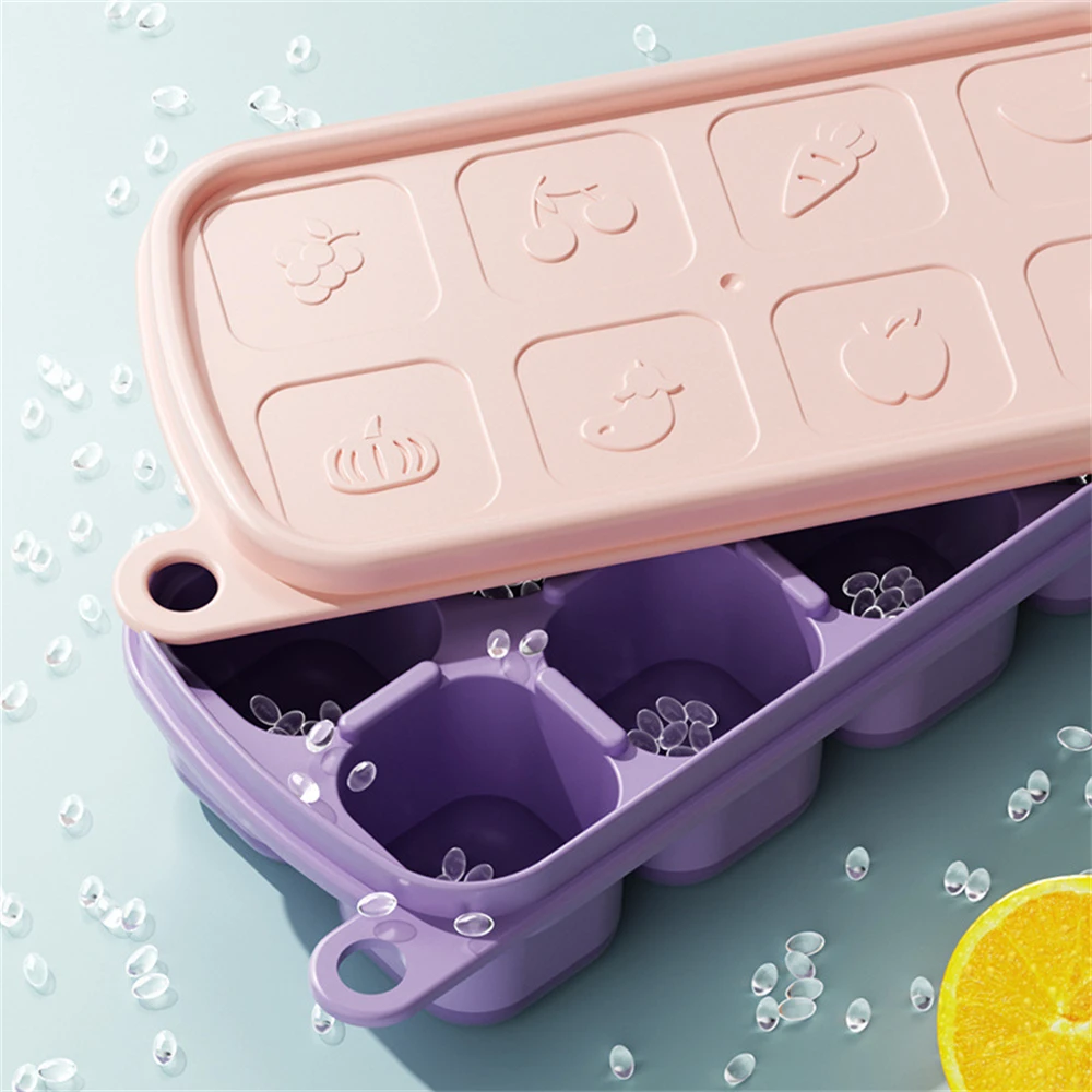 Ice Block Mold Easy To Fall Off Refrigerator Creative Summer Kitchen Tools Accessories Ice Grid With Lid Quick Freezing Ice Case