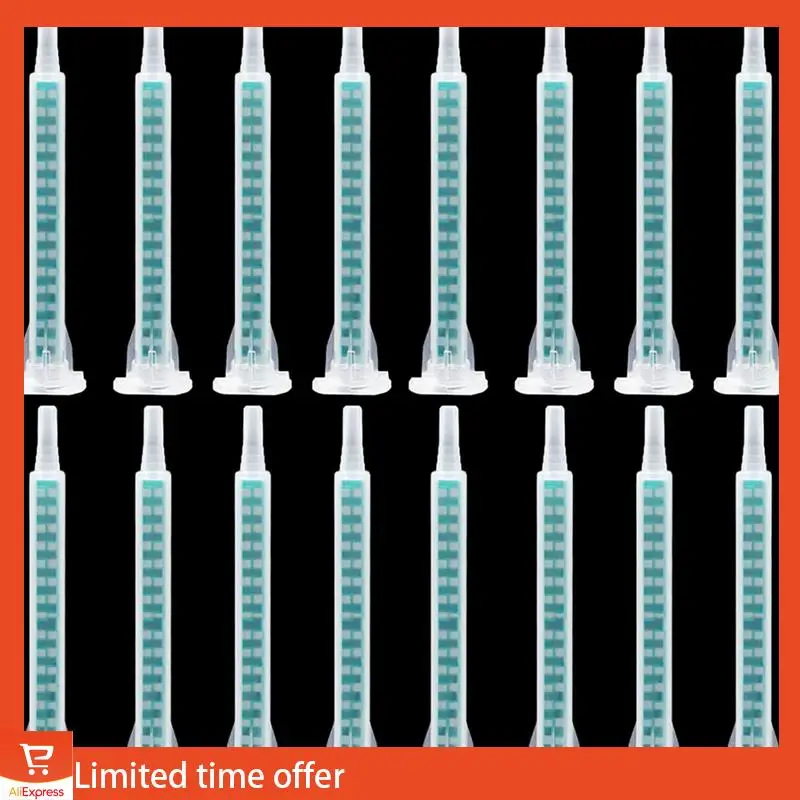 

Fresh 50Pcs Epoxy Adhesive Mixing Nozzle Static Mixing Nozzle Mb6-16 Mixing Tube (1:1Ratio) For AB Glue Liquid Mixer