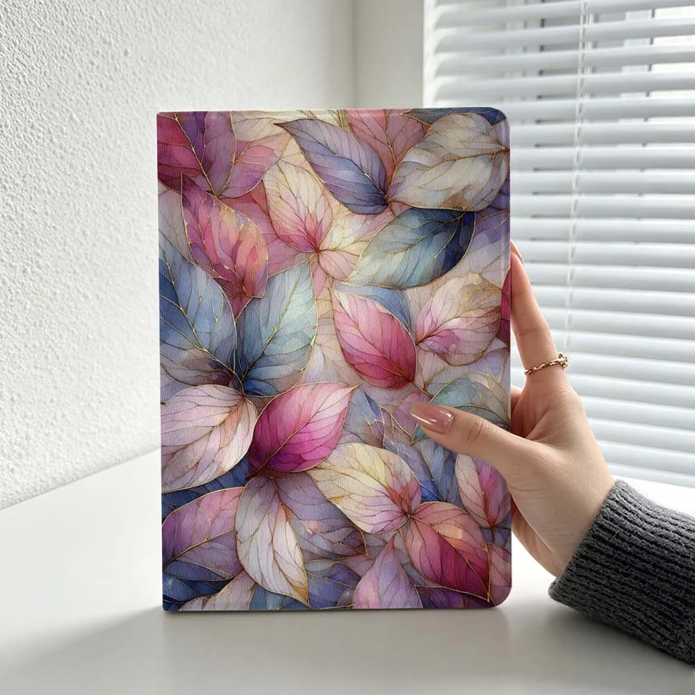 Luxurious Colorful Leaf Print For Lenovo Xiaoxin Lenovo Tab Pad Pro Plus K11 P12 M10 Legion Y900 Soft Inch Tablet Case Cover
