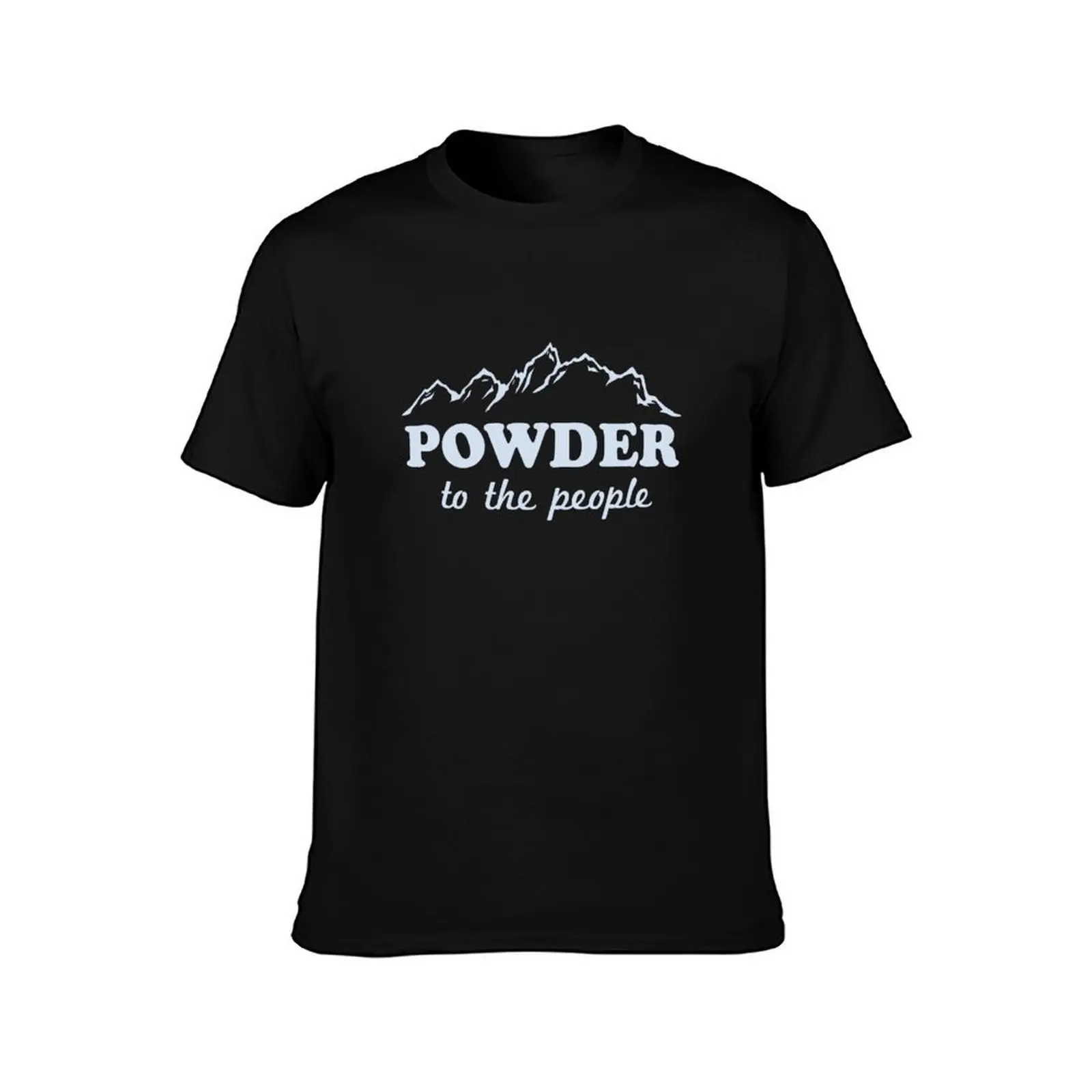 Powder to the People T-Shirt, Summer Casual Cotton Tee, Oversized Streetwear Tops, Vintage Graphic Print, Loose Fit Short Sleeve