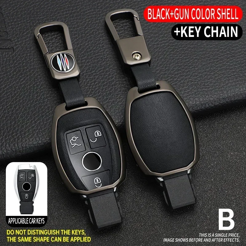 Alloy Car Remote Key Case Cover Shell Fob For Mercedes Benz A B C E R Class GLS GLA GLK GLC CLS CLA AMG W204 W205 W212 W463 W176