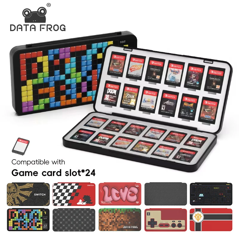 DATA FROG 24 in 1 Game Card Case Protective Holder Hard Shel