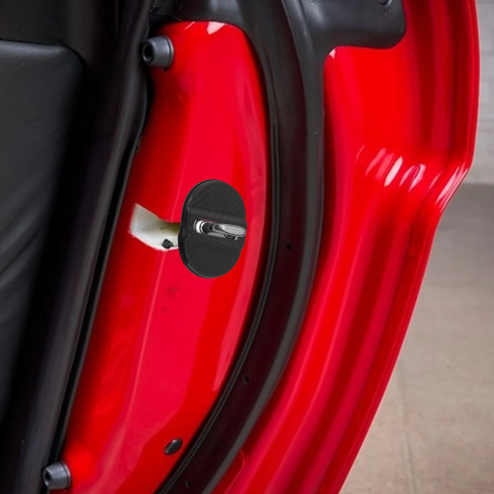 

4Pcs Car Door Lock Buckle Cover - Universal Fit Plastic Protector Guard for Door Lock Latch Shock Absorption and Dirt Resistance