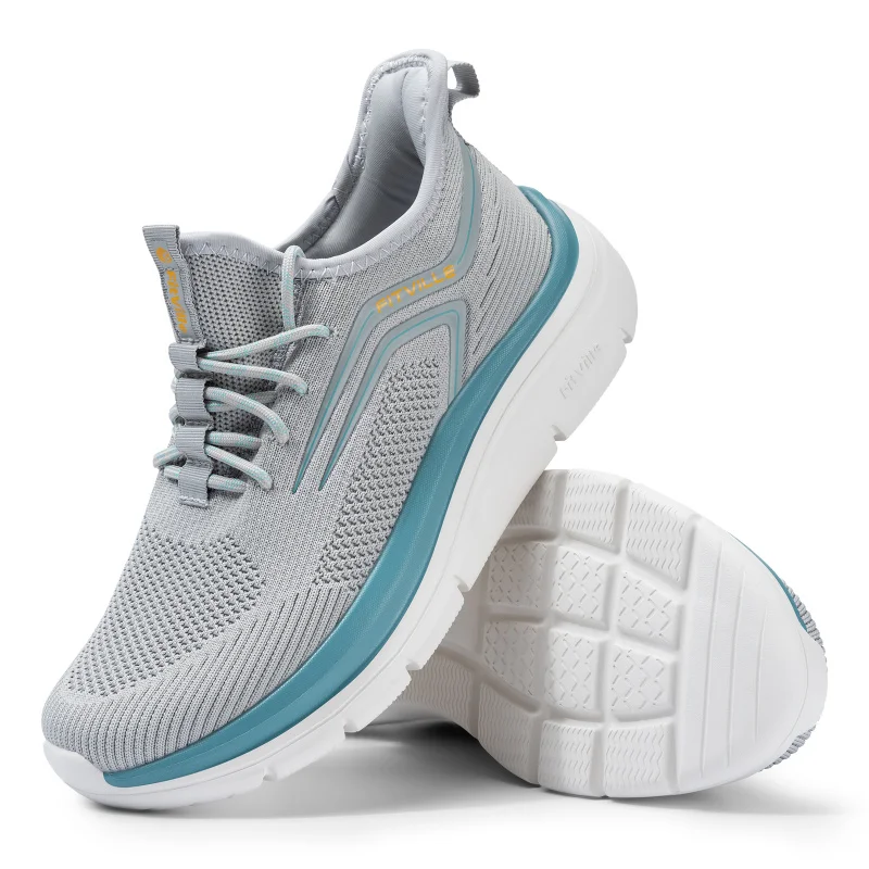 

Thick Sole Running Shoes Men's Sneakers Cushioned Lightweight Wide Fit with Arch Support for Swollen Feet Outdoor Sneakers