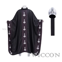 Medieval Papa Emeritus Cape Cosplay Costume Middle Ages Black Cloak With Hat Full Set For Adult Halloween Party Suit