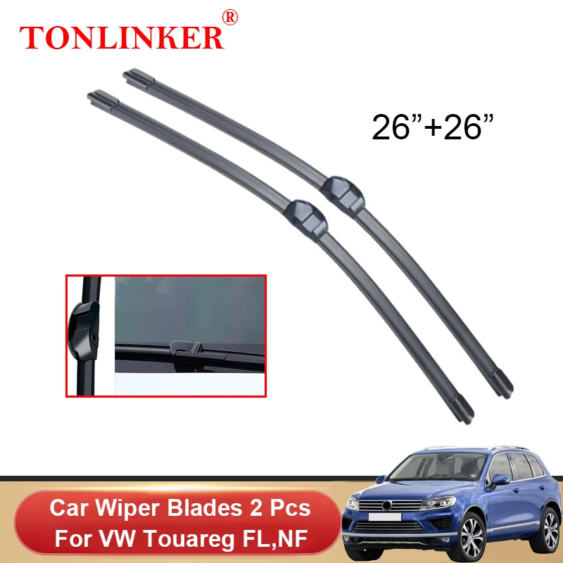 TONLINKER Wiper Blades For Volkswagen VW Touareg FL 2015-2018 NF 2010-2014 Car Accessories Front Windscreen Wiper Blade Brushes