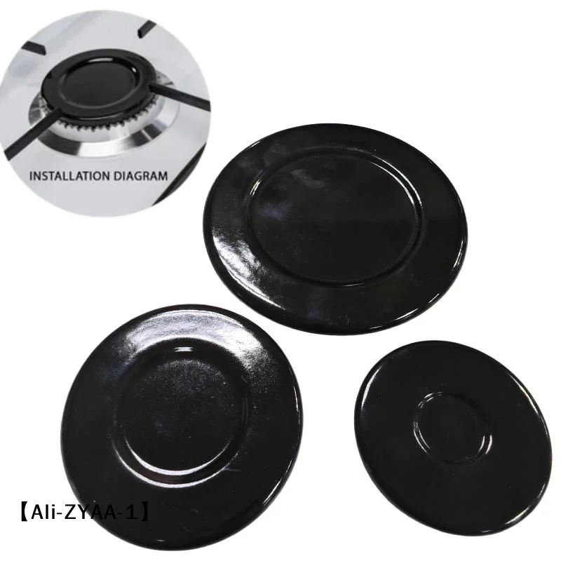 【A】1/3PCS Universal Burner Hat Set Oven Hob Gas Burner Crown Flame Cap Cover Cookers Cast Iron Stove Head Concave Iron Cover