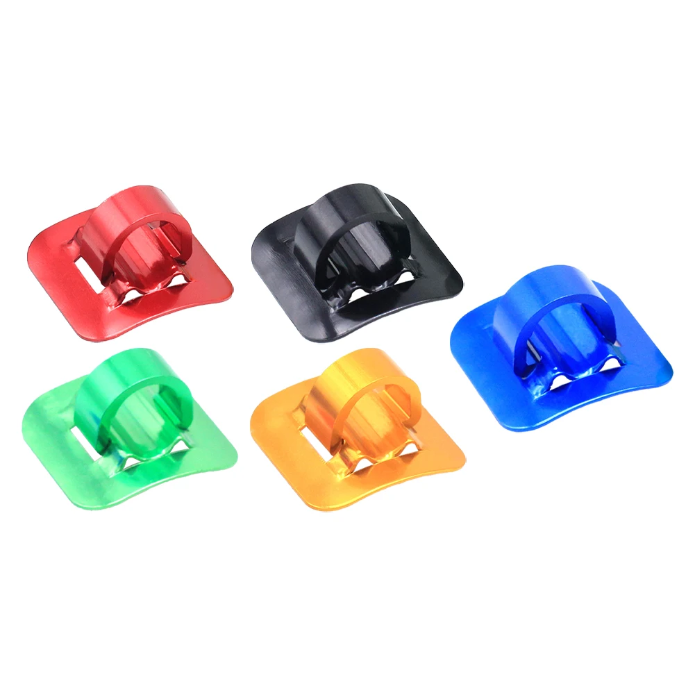 Mountain Road Bike C Buckle for Wire Pipe Fixation Aluminum Alloy Backing Wire Base Compatible with Bicycle Frames