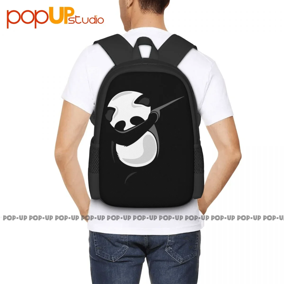 Dabbing Panda Giant Panda Bear Dance Backpack Large Capacity Gym Foldable Eco Friendly Riding Backpack