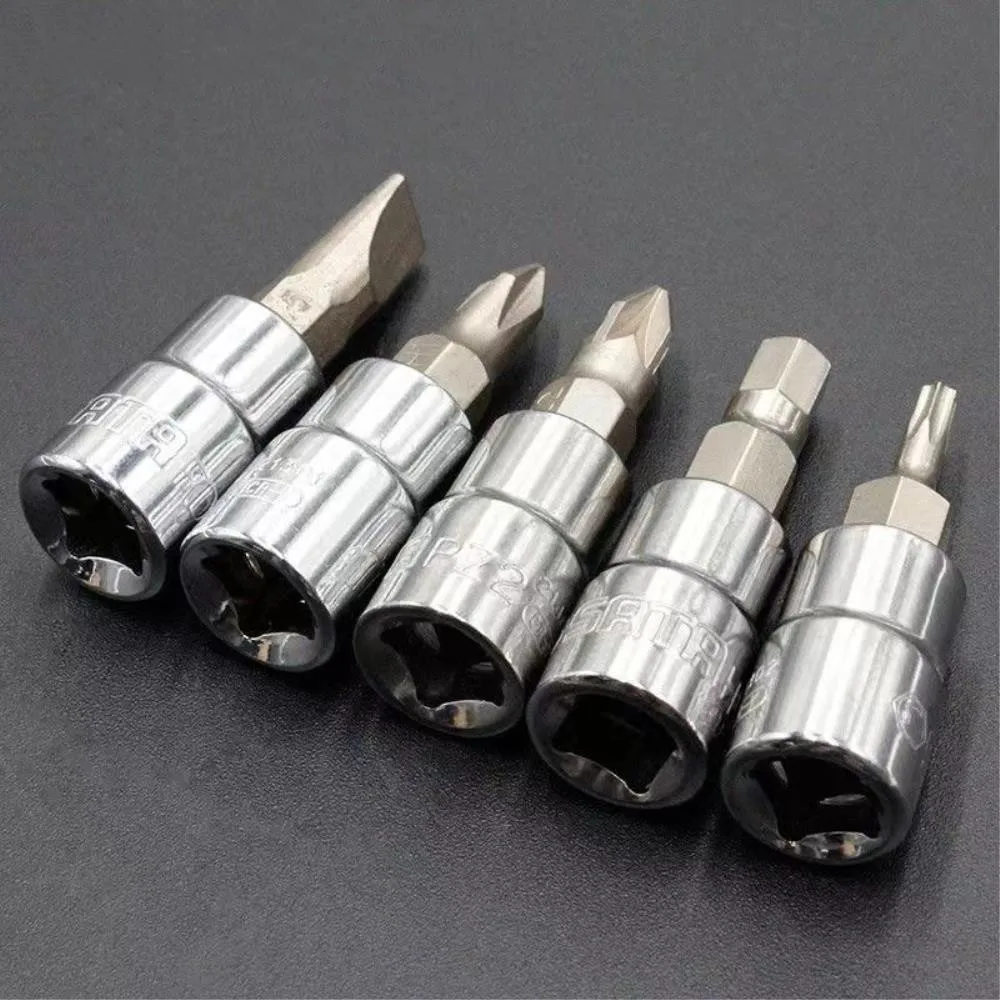 1pc Impact Bit Socket Six  Flower shape （T8~ T20) Hhexagon (3~8) Bit Socket Wrench Tools