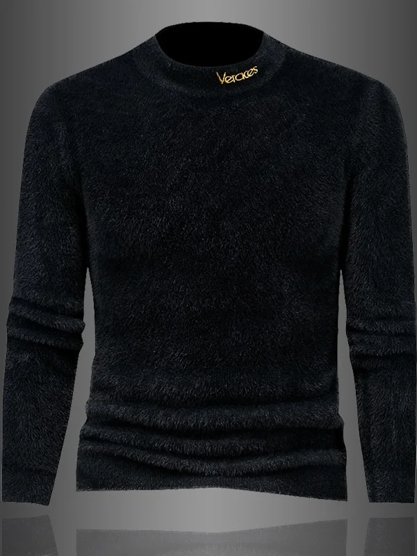 

ZhanChao Brand Men's Thiened round Ne Sweater Soft Faion Winter Base irt Water Rabbit Fur Lyrical Fiber Blend