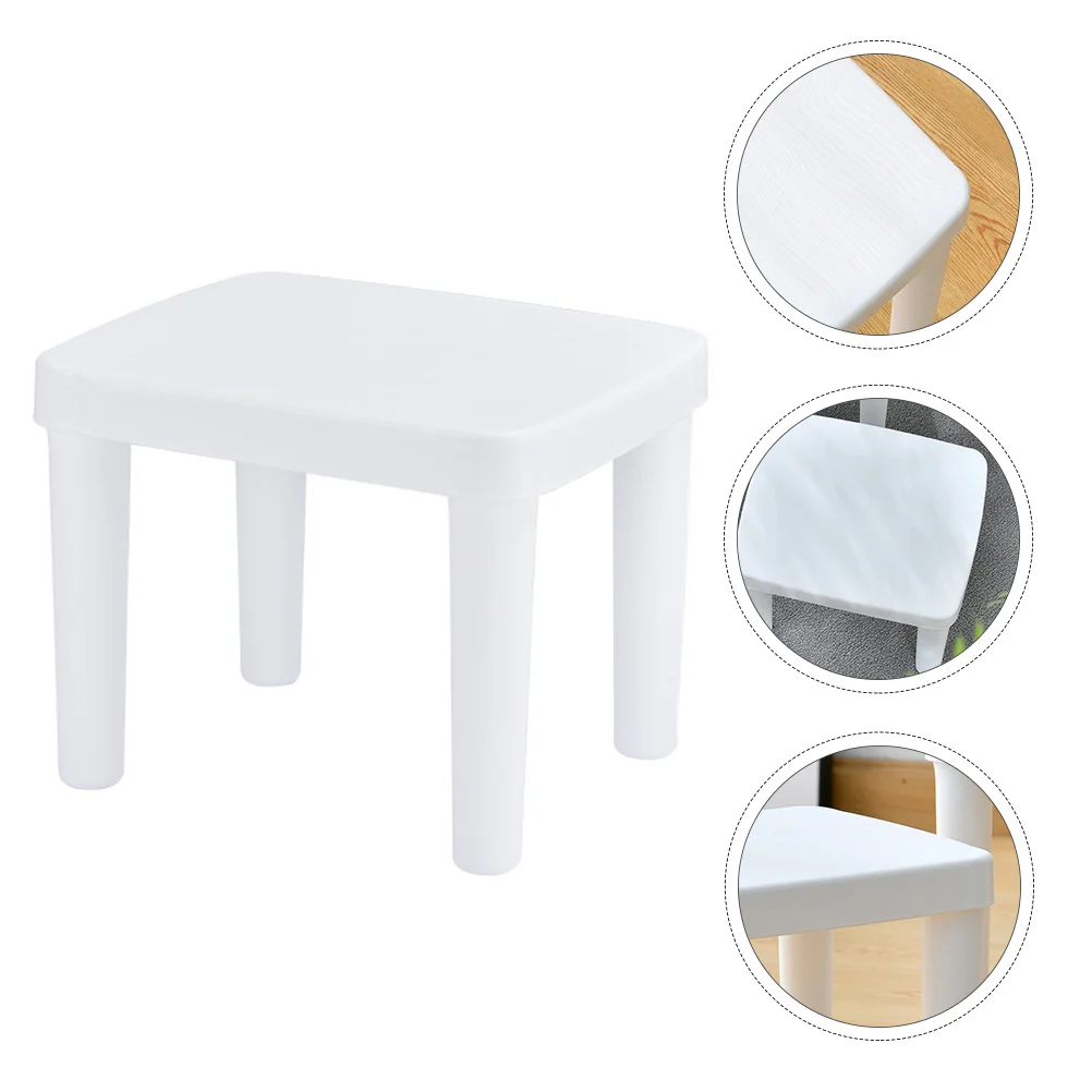 1Pcs Anti-Skid Low Stool Square Footstool Household Furniture Bathroom Use Sturdy Comfortable Design