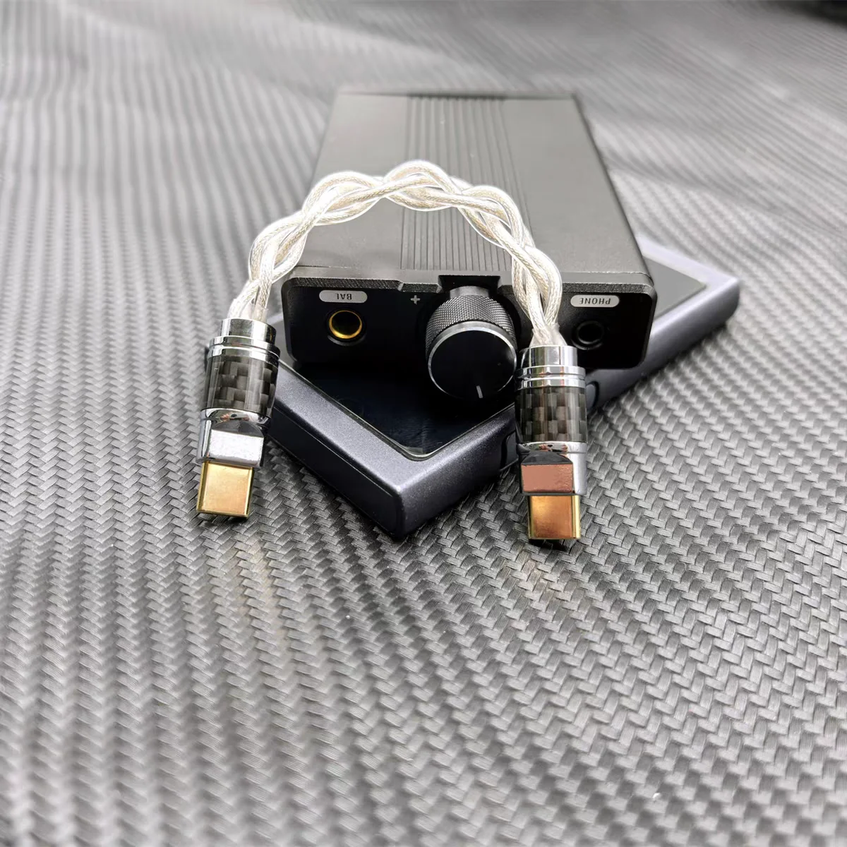 OTG Audio Adapter HiFi DAC Cable Type-C to Type-C Connector DAC Sound Card Short Cable For Decoder USBC Converter