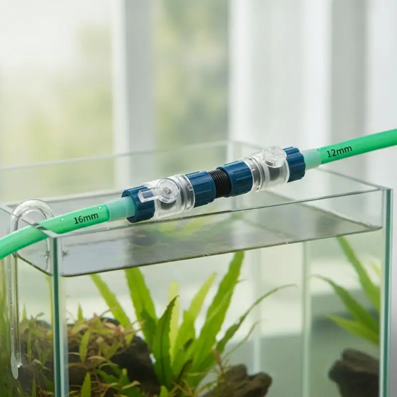 Durable Aquarium Filter Water Valve 12/16/20mm Quick Connect Connector Replacement for Home Fish Tank Filtration