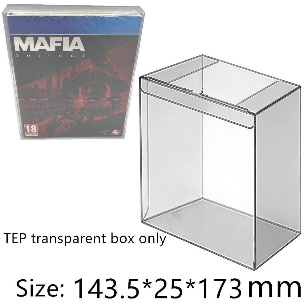 Protector de caja transparente para Mafia: Trilogy Definitive Edition/PS4, cajas coleccionables, estuche de almacenamiento TEP, estuche transparente para juegos