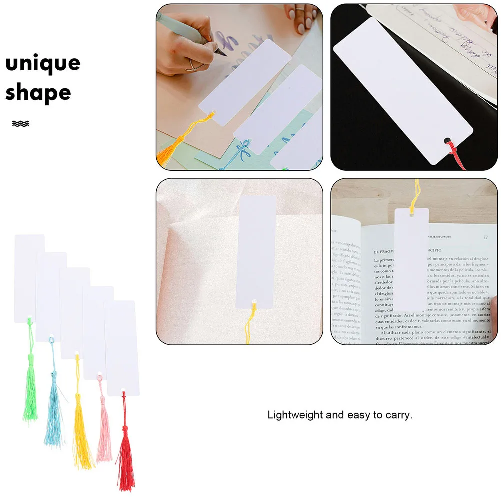 10 Zestawów Aluminiowych Zakładek Metalowych do Sublimacji DIY, Zakładki do Książek z Frędzlami do Termotransferu, Hurtowe Zakładki z Frędzlami dla Uczniów