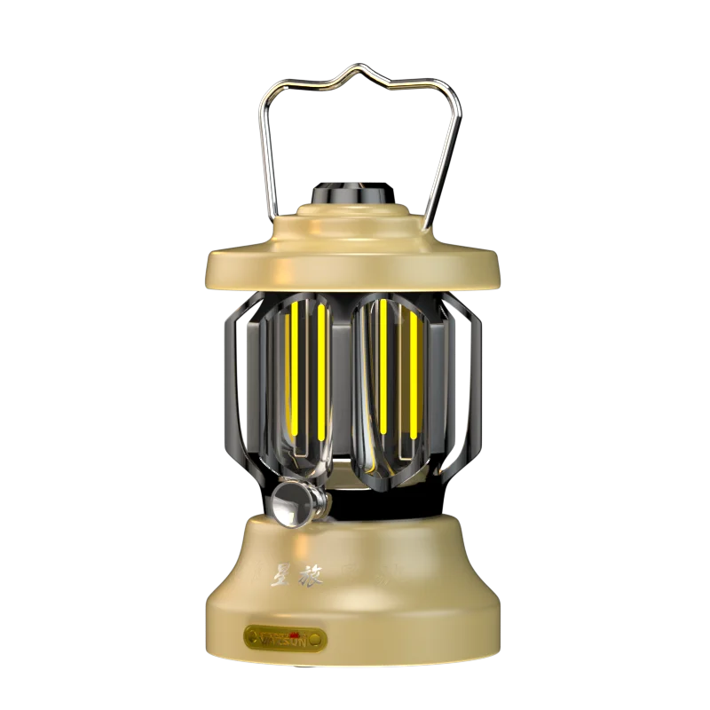 Warsun LED Rechargeable Retro Metal Camping Lantern Battery Powered Hanging White Candle Lamp Portable Camping Light