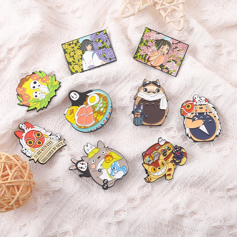 Customized metal badge jewelry brooch cartoon cute cat anime peripheralmonster movie badge metal badge wholesale accessories