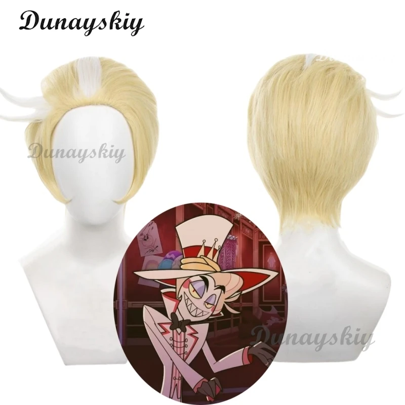 

Anime Lucifer Cosplay Morning Star Costume Wigs Short Heat Resistant Synthetic Hair Halloween Party Role Play Carnival Props