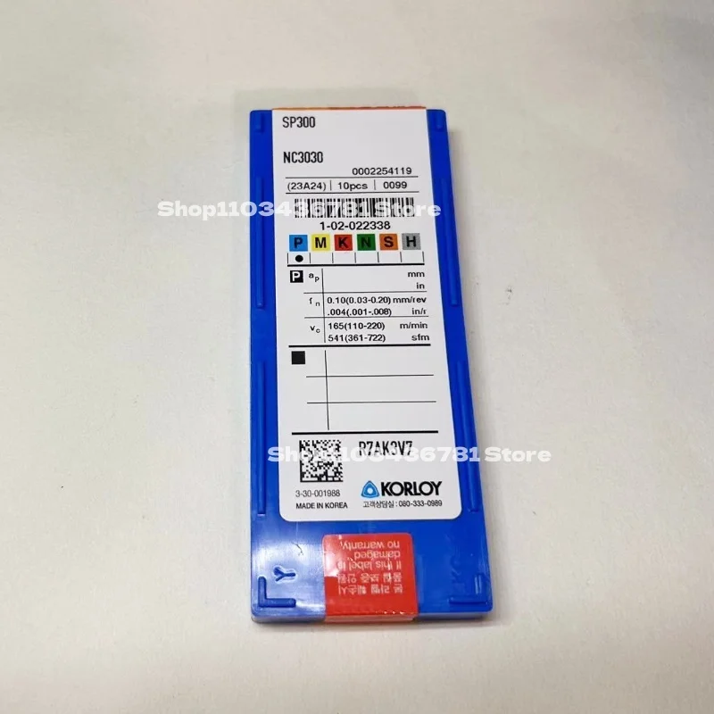 KORLOY SP200 NC3030/ SP300 NC3030/ SP400 NC3030 /SP500 NC3030 /SP600 NC3030 lama girevole inserti in metallo duro Utensili da taglio 10 pezzi