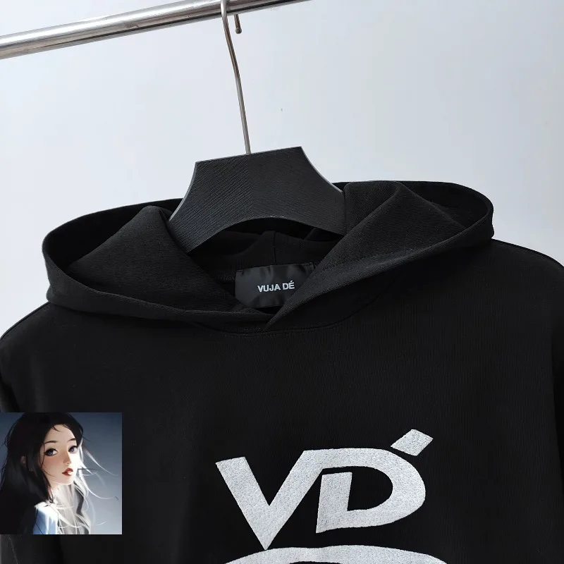 2024 Fall Winter Vujade Embroidery VD Light Disk Logo Hooded Hoodie MEN WOMEN Best Quality Clean Fit Loose Sweatshirts Pullovers