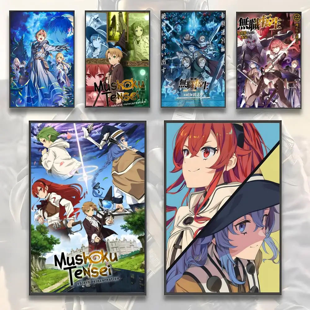 Mushoku Tensei Jobless Reincarnation Painting Calligraphy HD Canvas Poster living room bedroom bar aesthetic decoration