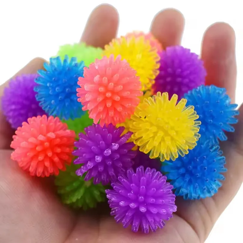 

10/20Pcs Funny Hedgehog Ball Cat Toys Creative Colorful Stretch Plastic Ball Interactive Cat Soft Spiky Cat Toy Pet Supplies